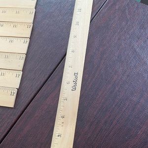 BACK TO SCHOOL Two Wooden Rulers NWOT